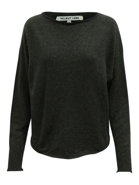 Helmut Lang Pre-Owned boat-neck ribbed-cuff sweater Grey TONPUGBCL179828W