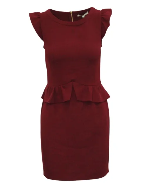SANDRO peplum cap-sleeve mini dress Red NAPPUGBCL156159W