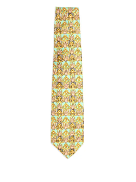 Versace Pre-Owned Medusa-motif silk tie Green MRPPUGBAC278158M