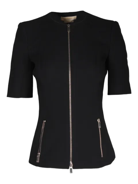 Michael Kors Vintage zipped short-sleeve jacket Black NAPPUHKCL359730W