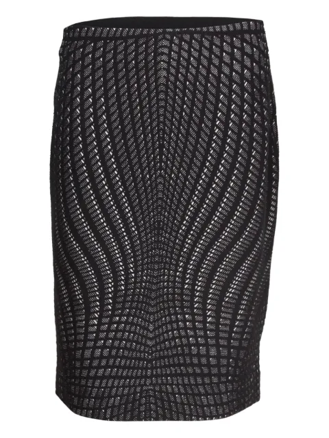 Diane Von Furstenberg Vintage jacquard pencil skirt Black TONPUGBCL302796W