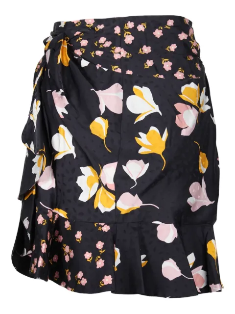 Self-Portrait floral-print mini skirt Black NAPPUGBCL215359W