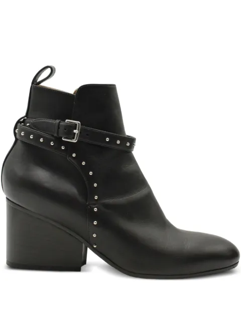 Hermès Pre-Owned leather studded ankle boots Black NAPPUGBSH266257W
