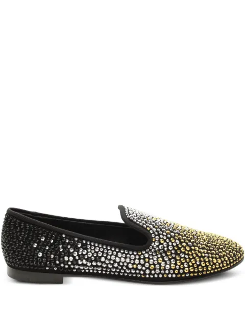 Giuseppe Zanotti Vintage crystal-embellished loafers Black NAPPUGBSH301292W