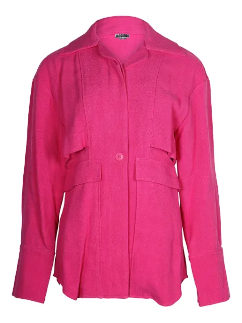 Jacquemus Pre-Owned La Chemise layered button-down shirt Pink NAPPUGBCL240574W
