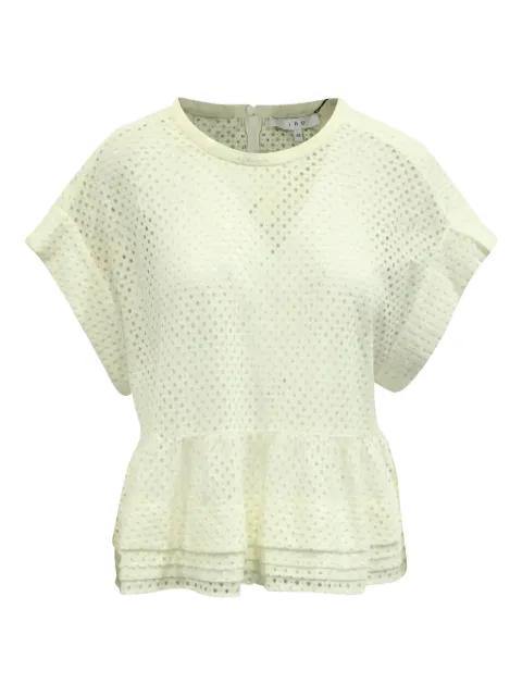 IRO perforated peplum top Neutrals NAPPUGBCL157349W