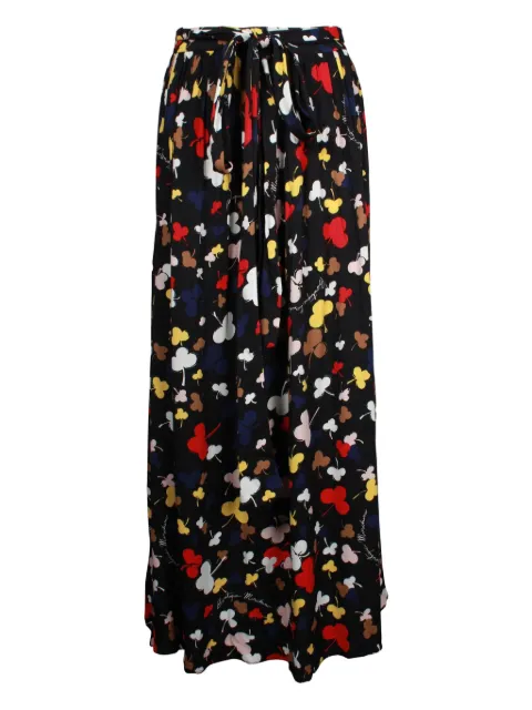 Moschino Pre-Owned floral-print maxi skirt Black NAPPUGBCL260047W