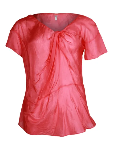 Chloé Vintage draped short-sleeve top Red NAPPUGBCL268482W
