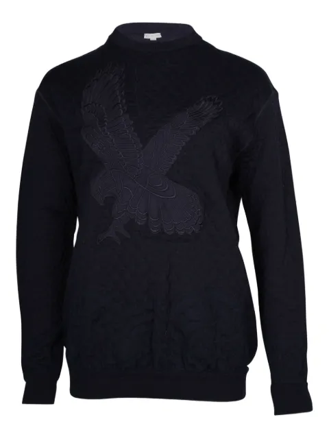 Stella McCartney Pre-Owned quilted eagle-embroidered sweater Blue NAPPUGBCL238512W