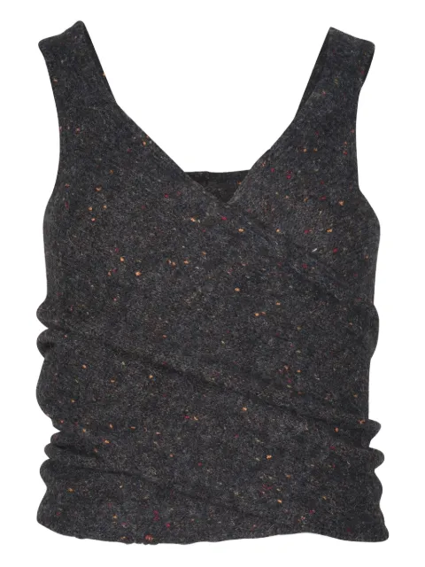 Isabel Marant Vintage tie-back alpaca top Grey NAPPUGBCL209867W
