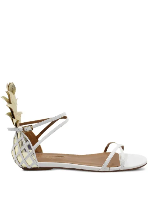 Aquazzura Pina Colada flat sandals White TONPUGBSH235667W