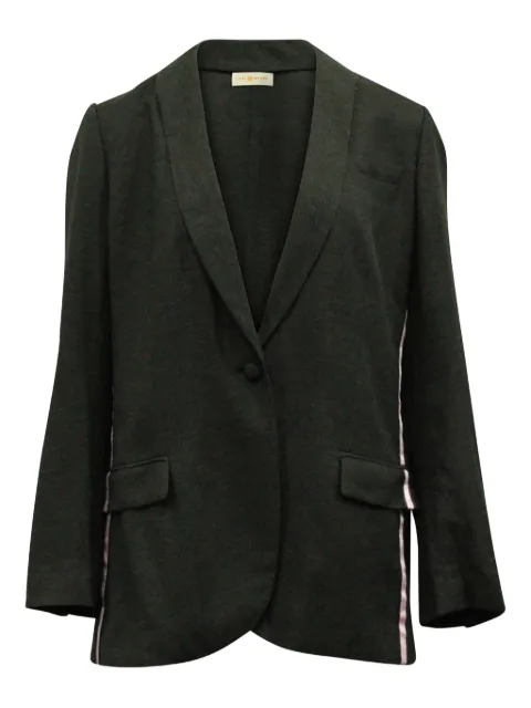 Tory Burch tuxedo-stripe blazer Black TONPUG