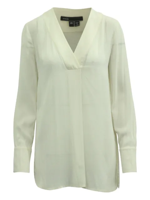 Vince V-neck long-sleeve blouse White TONPUGBCL156578W