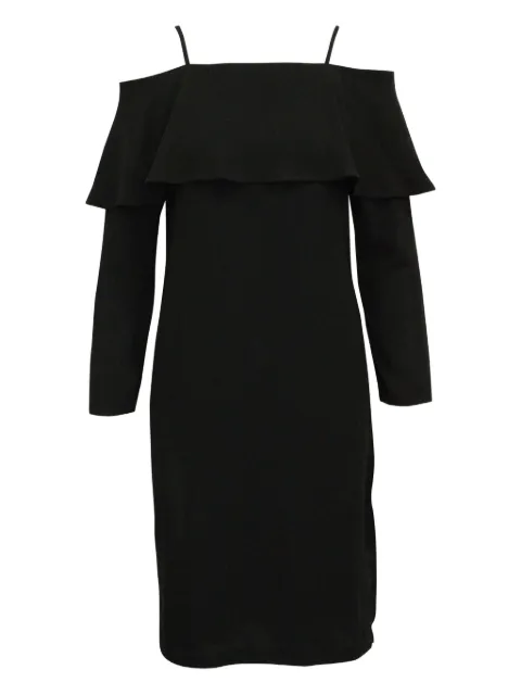 Iris & Ink off-shoulder ruffled dress Black TONPUGBCL169289W