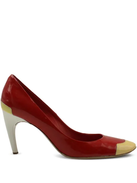 Roger Vivier Vintage colour-block leather pumps Red NAPPUHKSH363774W