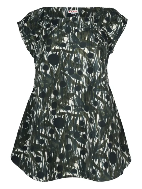 Marni Pre-Owned abstract-print sleeveless top Green NAPPUGBCL207058W