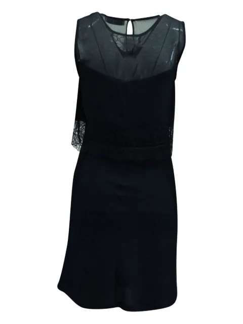 SANDRO lace-insert mini dress Blue NAPPUGBCL125581W