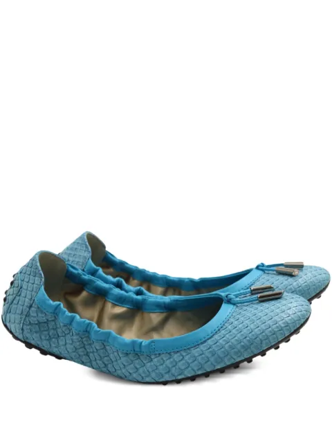 Tod's Vintage Dee snakeskin ballerina flats Blue NAPPUGBSH179373W