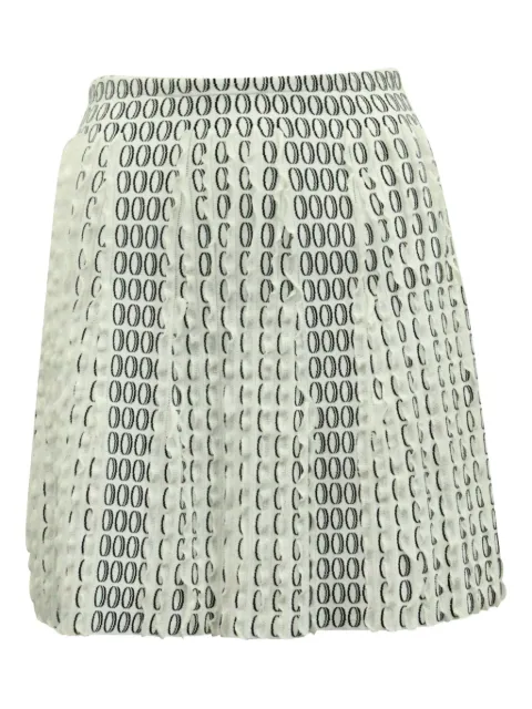 Alaïa Pre-Owned frill-detail skirt Neutrals NAPPUGBCL177307W