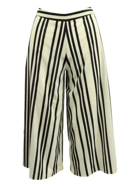 alice + olivia striped wide-leg trousers White NAPPUGBCL154947W
