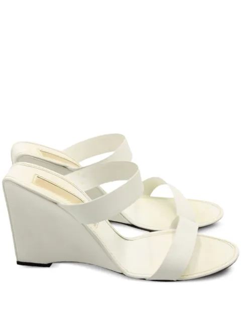 Michael Kors Vintage 100mm leather wedge mules White NAPPUGBSH157361W