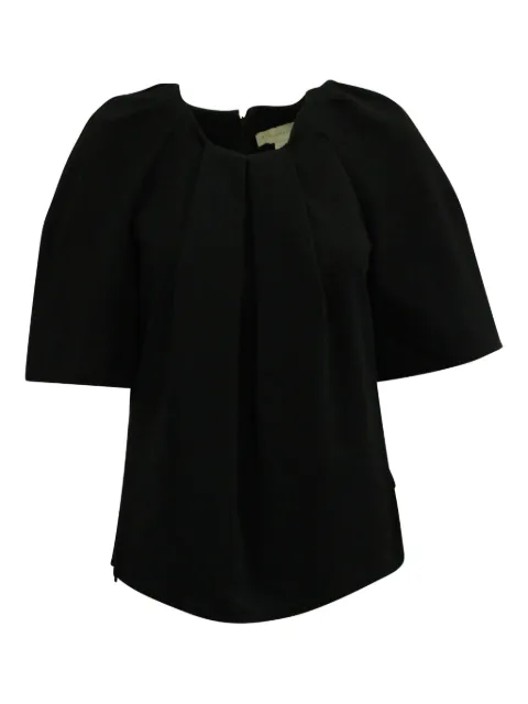 Stella McCartney Pre-Owned pleated-neckline wide-sleeve top Black NAPPUGBCL157351W