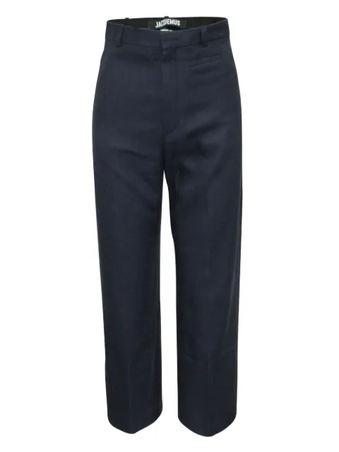 Jacquemus Pre-Owned high-waist linen trousers Blue NAPPUGBCL156150W