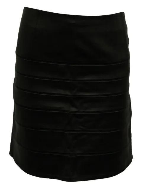 DVF Diane von Furstenberg panelled leather mini skirt Black TONPUGBCL147043W