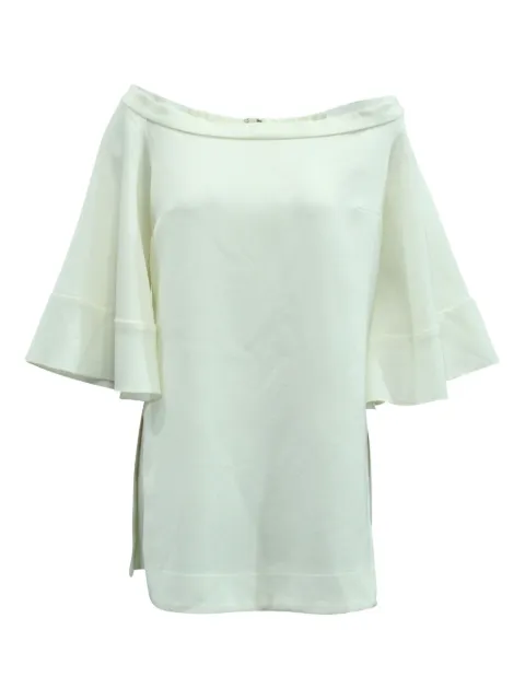 Ellery Elize bell-sleeve off-the-shoulder blouse White NAPPUGBCL120614W