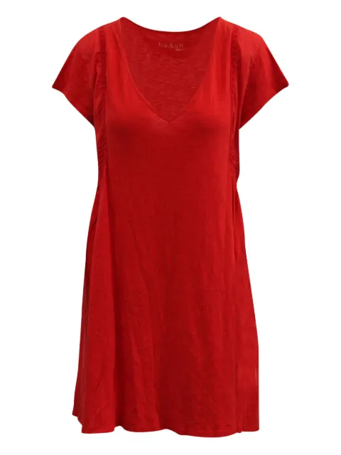 Ba&Sh gathered-fold V-neck mini dress Red NAPPUGBCL149000W