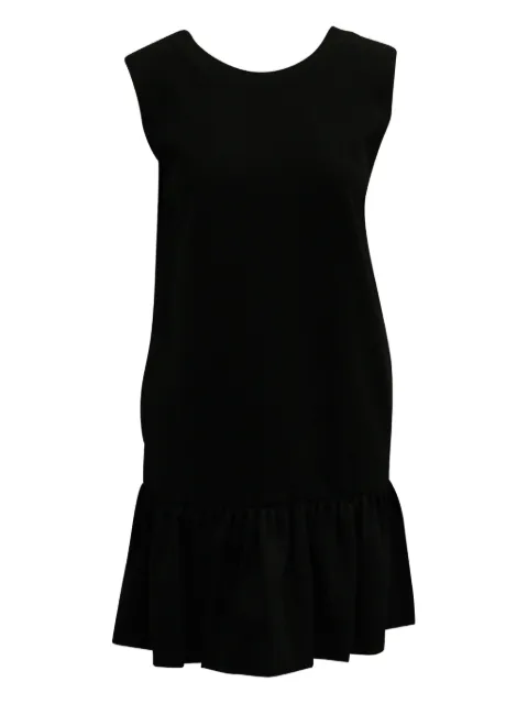 MSGM ruffled-hem mini dress Black TONPUGBCL126149W