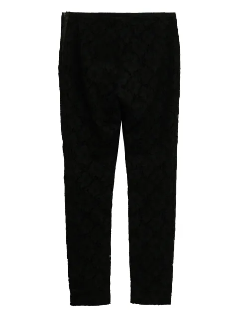 Valentino Garavani Pre-Owned zip-detail lace trousers Black NAPPUGBCL126359W