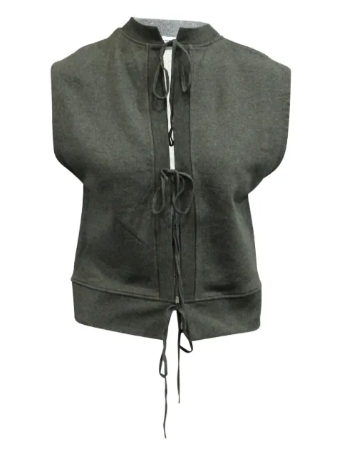 Pre-Owned Alexander Wang tie-front cotton vest Grey TONPUGBCL152309W