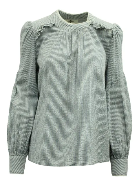 Ba&Sh striped ruffled blouse Grey TONPUGBCL141550W