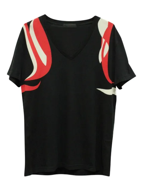Alexander McQueen Pre-Owned swirl-print short-sleeve T-shirt Black MRPPUGBCL182093M