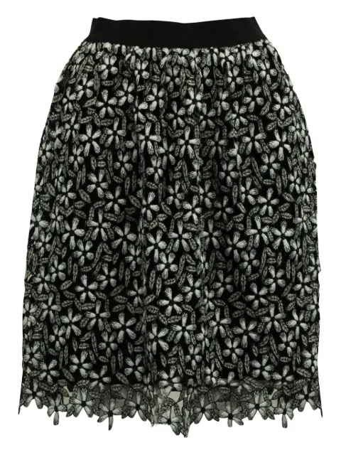 Self-Portrait guipure-lace mini skirt Black NAPPUGBCL139718W
