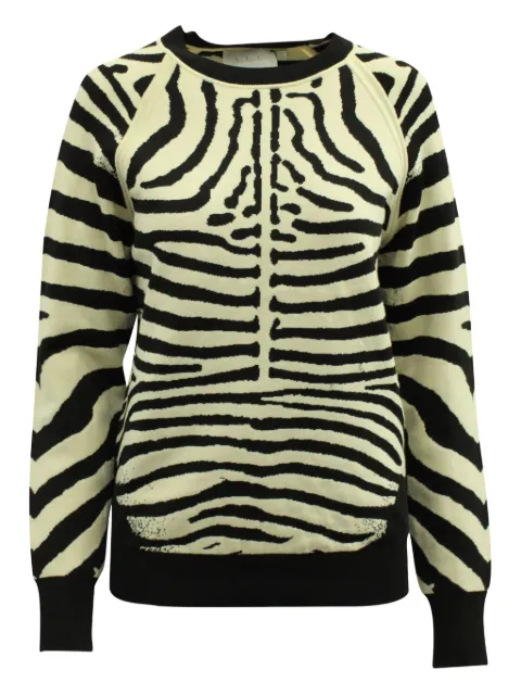 A.L.C. Rizzou zebra-print raglan-sleeve sweatshirt Black NAPPUGBCL130066W