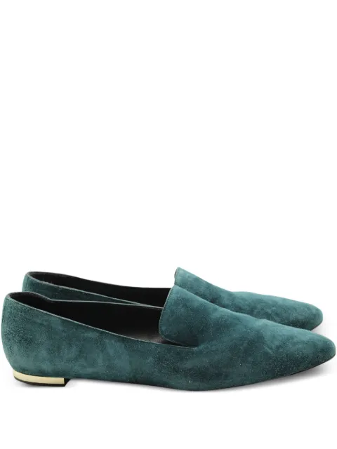 Burberry Pre-Owned suede loafers Green TONPUGBSH152702W