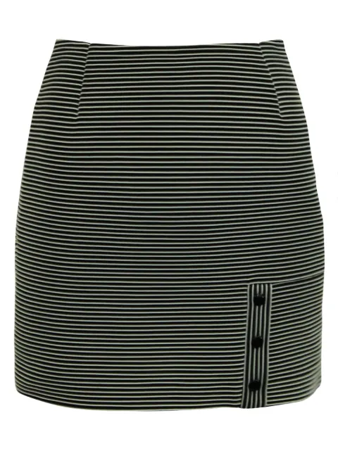 Mugler Vintage striped pencil skirt Black NAPPUGBCL150478W