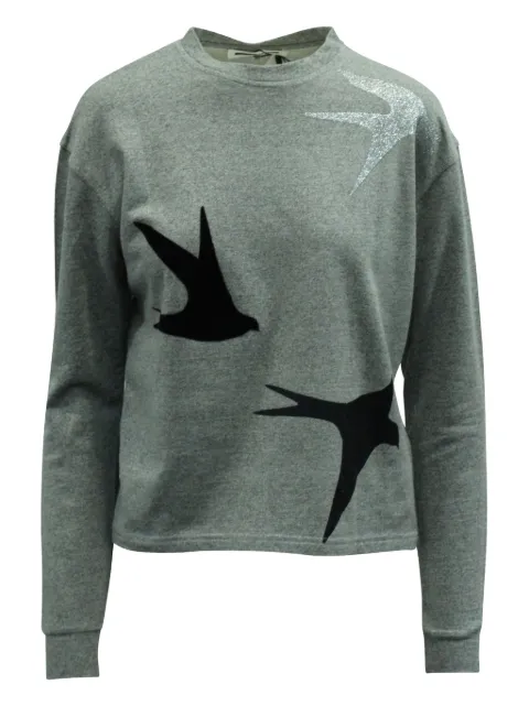 Alexander McQueen Pre-Owned swallow-print sweatshirt Grey NAPPUGBCL118684W