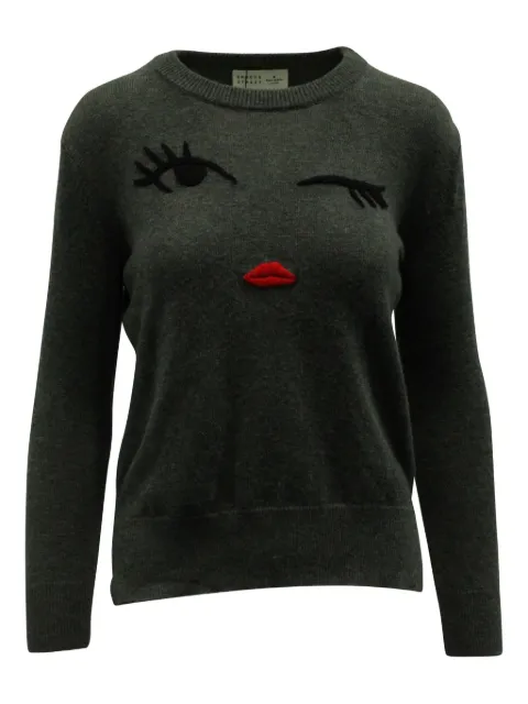 Kate Spade x Boome embroidered face sweater Grey TONPUGBCL130032W