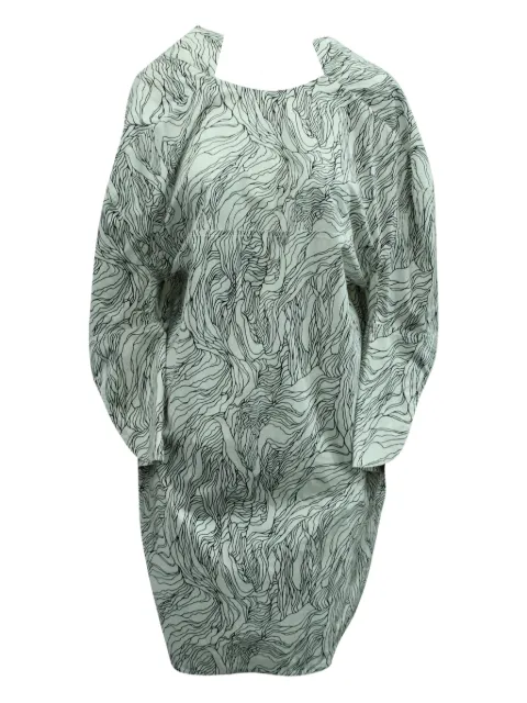 Marni Pre-Owned graphic-print long-sleeve mini dress White NAPPUGBCL125620W