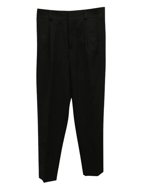 Saint Laurent Pre-Owned single-pleat tailored trousers Black NAPPUGBCL152321W