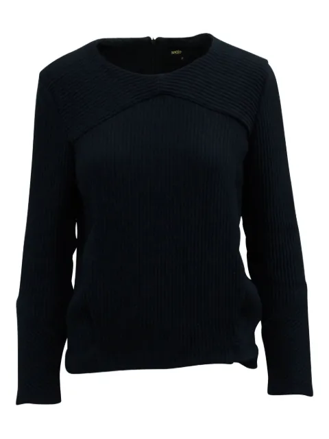 Maje ribbed long-sleeve T-shirt Blue NAPPUGBCL125613W