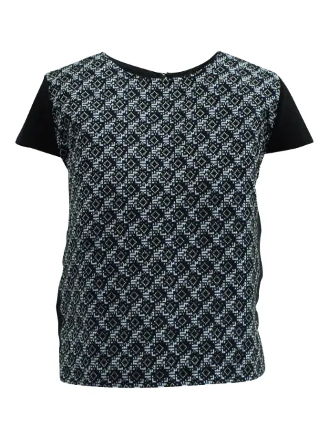 Maje patterned short-sleeve blouse Black NAPPUGBCL120620W