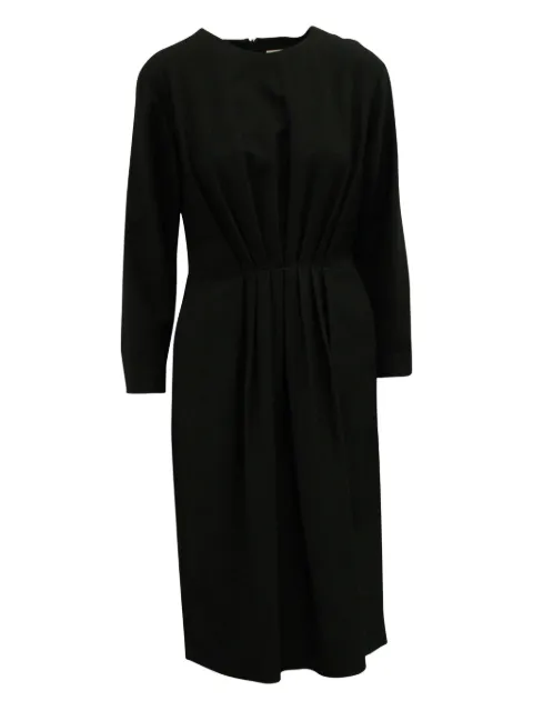 Dries Van Noten Pre-Owned pleated long-sleeve dress Black TONPUGBCL140145W