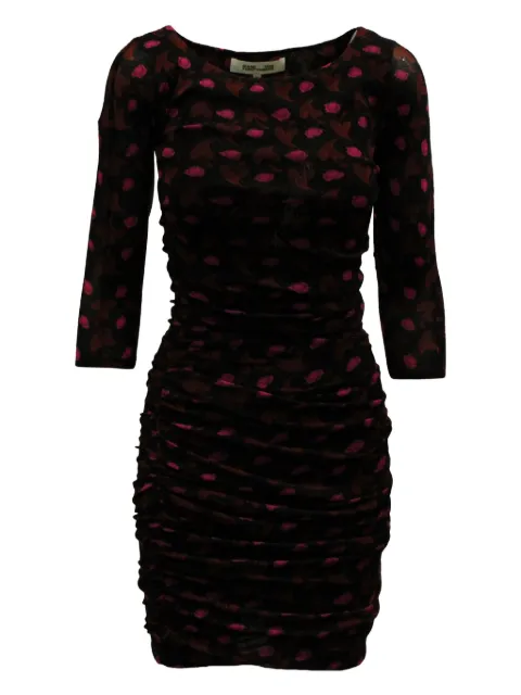DVF Diane von Furstenberg floral-print ruched dress Brown NAPPUGBCL137843W