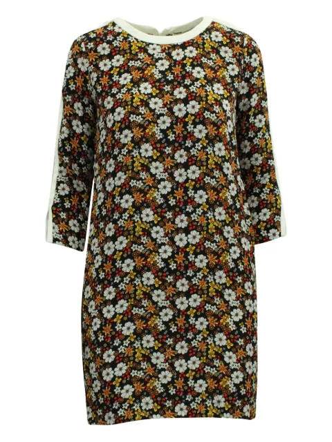SANDRO floral-print cutout-sleeve mini dress Black TONPUGBCL139648W