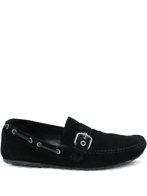 Sergio Rossi Vintage buckle-detail loafers Black MRPPUGBSH120245M