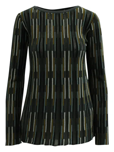 M Missoni Vintage striped knitted sweater Green TONPUGBCL140919W